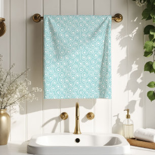 Boho Kids Towels Pastel Blue Swirls Birthday Gift