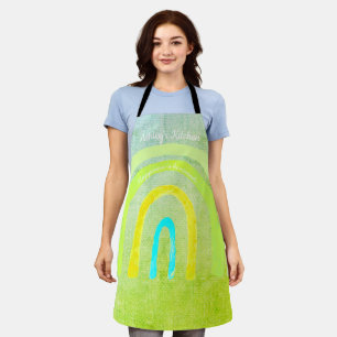 Boho Kitchen Rainbow 'Happiness is Homemade'  Apron