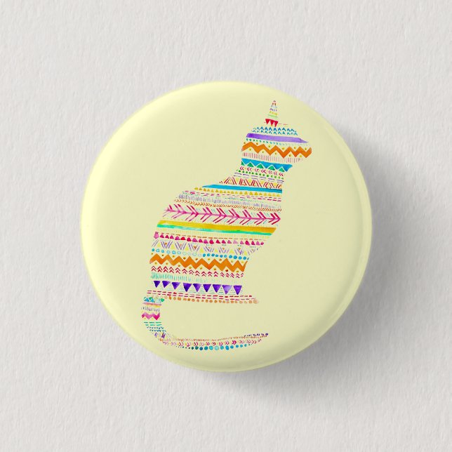 Boho Kitty Pin By Megaflora (Front)