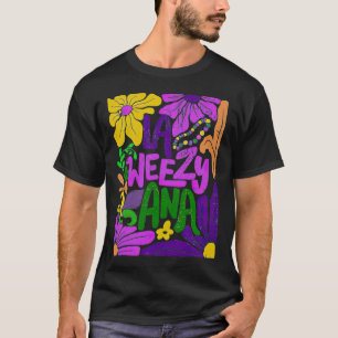 Boho La Weezy Ana Mardi Gras Coquette Bow Louisian T-Shirt