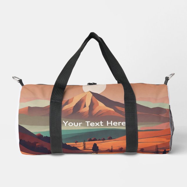 Boho landscape  duffle bag (Front)