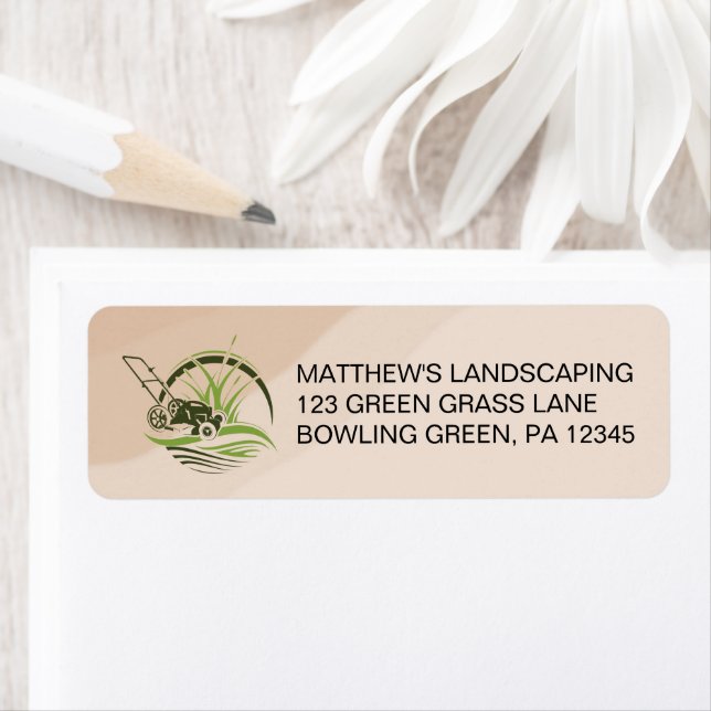 Boho Landscaping Return Address Label  (Insitu)