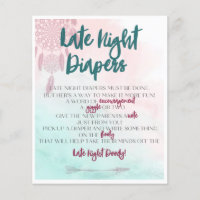 Boho Late Night Diapers Activity