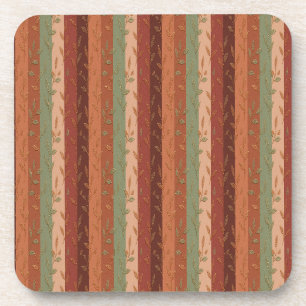 Boho Leaf Pattern Rustic Home Decor  Coaster