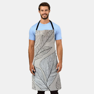 Boho leaves art apron