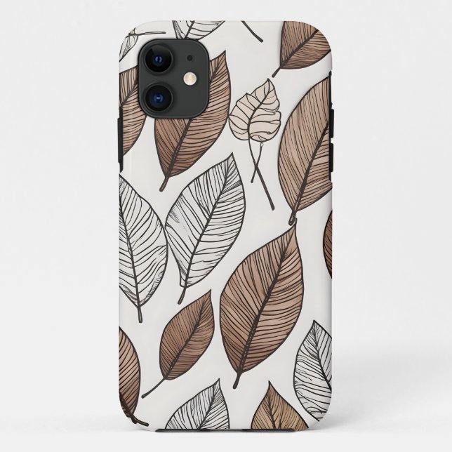 Boho leaves art Case-Mate iPhone case (Back)