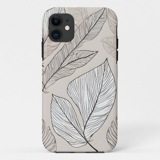 Boho leaves art Case-Mate iPhone case (Back)