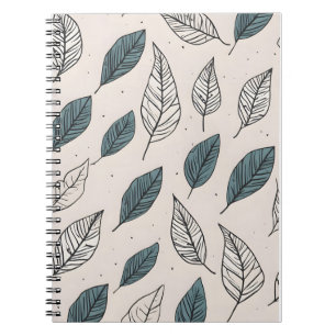 Boho leaves art notebook
