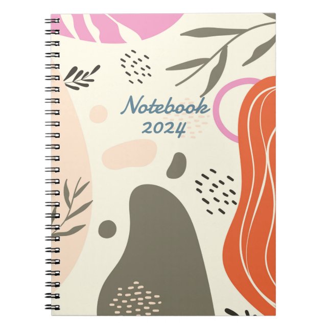 Boho leaves art Spiral Photo Notebook (Front)