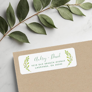 Boho Leaves Personalised Return Address Labels