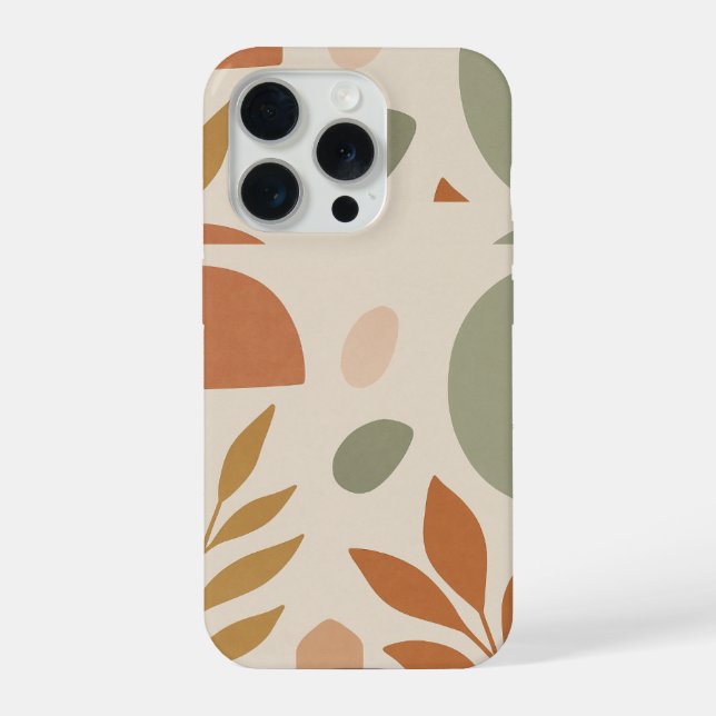 Boho Leaves Phone Case | Modern Botanical (Back)
