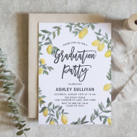 Boho Lemon Wreath Tropical Graduation Party