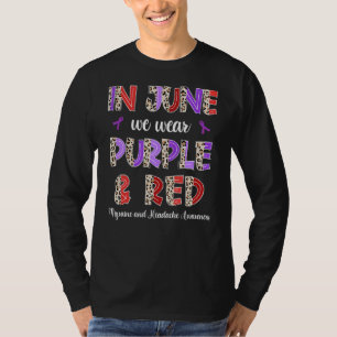 Boho Leopard June Wear Red Purple Migraine & Heada T-Shirt