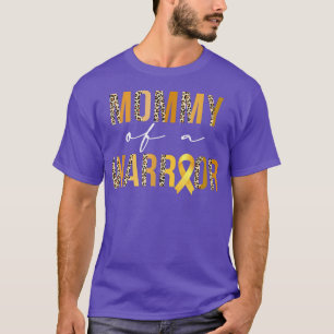 Boho Leopard Mummy Of A Warrior Childhood Cancer A T-Shirt