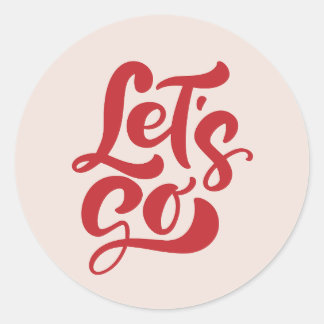 Boho Let's Go Bullet Journal Classic Round Sticker