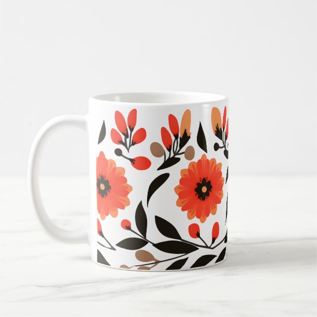Boho liberty flowers coffee mug (Left)