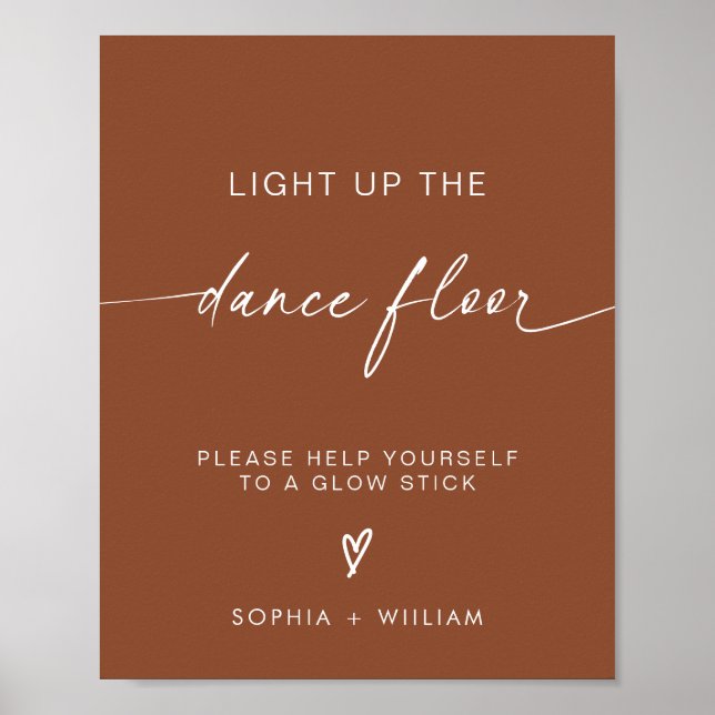 Boho Light Up the Dance Floor | Glow Sticks Sign (Front)
