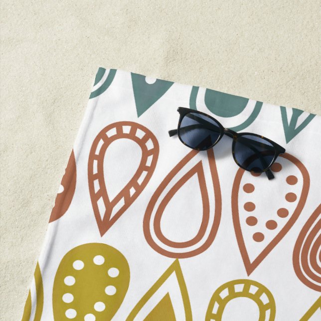Boho Lines  Beach Towel (In Situ)