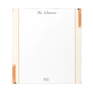 Boho Lines Frame Teacher Notepad