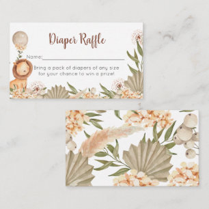 Boho Lion watercolor Diapper Receiving Card
