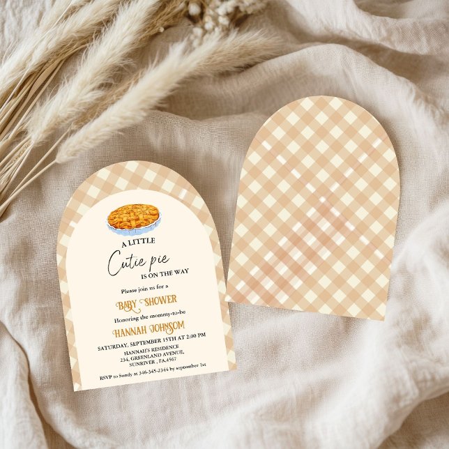  Boho Little Cutie Pie Thanksgiving Baby Shower Invitation (Creator Uploaded)