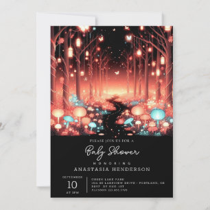 Boho Little Enchanted Forest Baby Shower Invitation