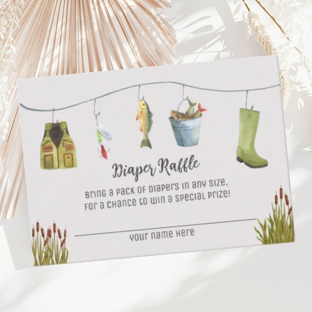Boho Little Fisherman Shower Diaper Raffle Card (Creator Uploaded)
