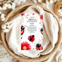 Boho Little Ladybug Baby Shower Books for Baby