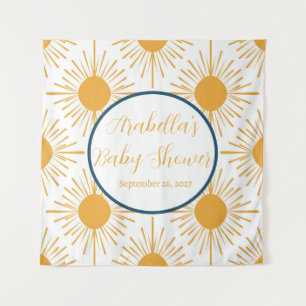 Boho Little Ray of Sun Neutral Baby Shower Tapestry
