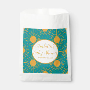 Boho Little Ray of Sun Turquoise Baby Shower Favour Bags
