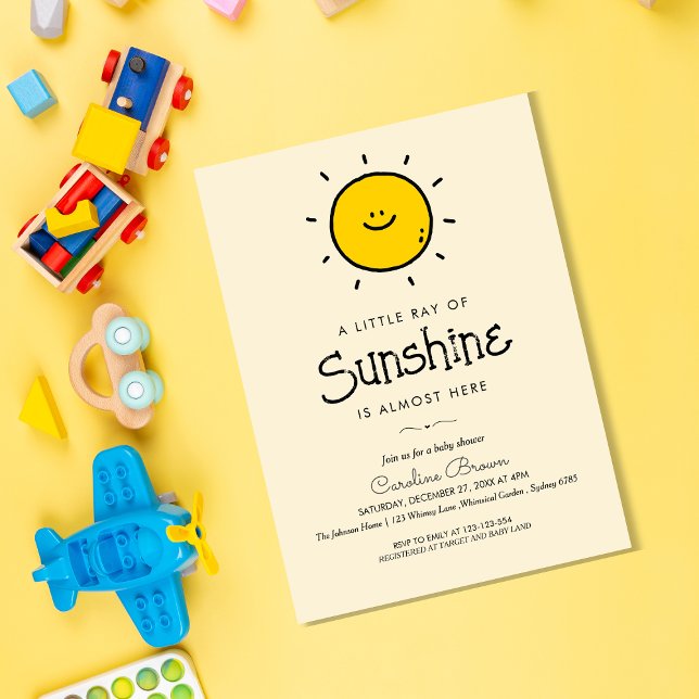 Boho little ray of Sunshine Baby Shower invitation (Creator Uploaded)