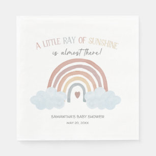 Boho Little Ray of Sunshine Baby Shower Napkin
