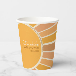 Boho Little ray of Sunshine Baby Shower  Paper Cups