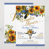 Boho Longhorn Cow Skull Floral Bridal Shower