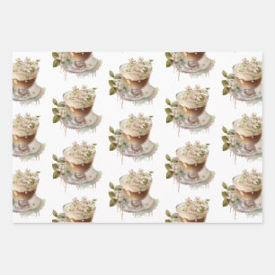 Boho Love is Brewing Floral Bridal Shower Brunch Wrapping Paper Sheet