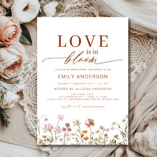 Boho Love is in Bloom Wildflower Bridal Shower Invitation