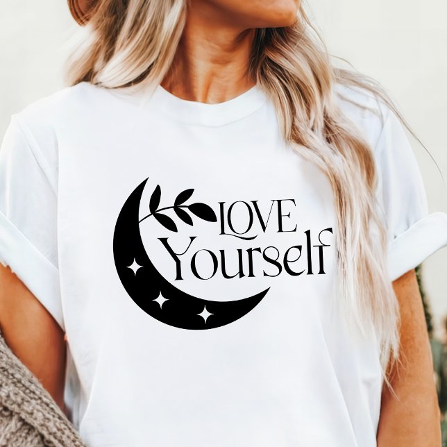 Boho Love Yourself Crescent Moon Inspirational  Tri-Blend Shirt (Creator Uploaded)