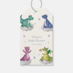 Boho Magical Little Stars Dragon Baby Shower Gift Tags