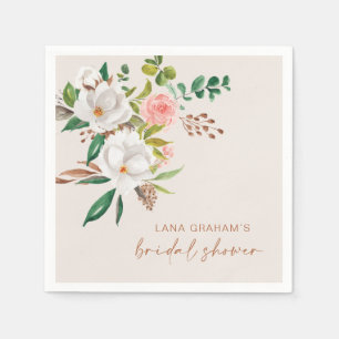 Boho Magnolia Napkin Bridal Shower Party L201