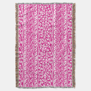 Boho Mandala Flower & Leaf Summer Throw Blanket