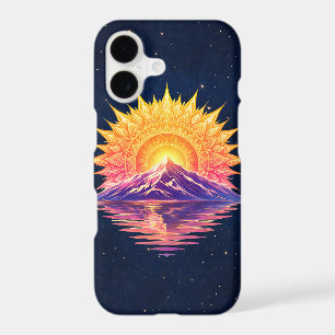 Boho Mandala Mountain Sunset   Cosmic Night Sky