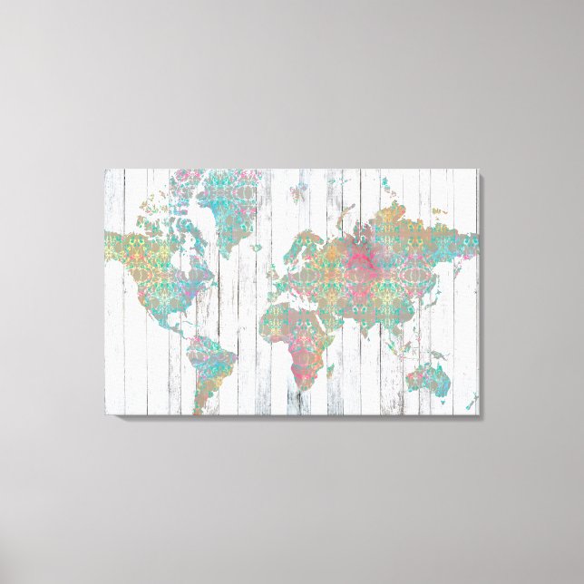 Boho Map II Canvas Print (Front)