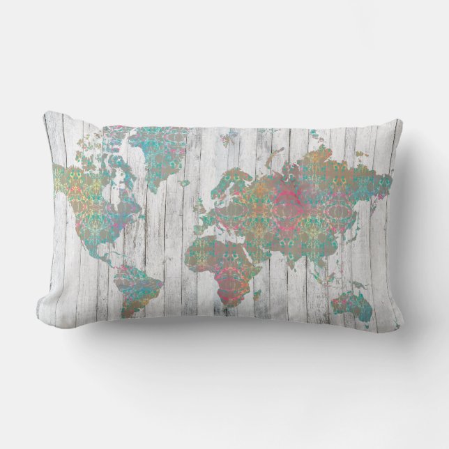 Boho Map II Lumbar Cushion (Front)