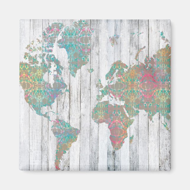 Boho Map II Magnet (Front)