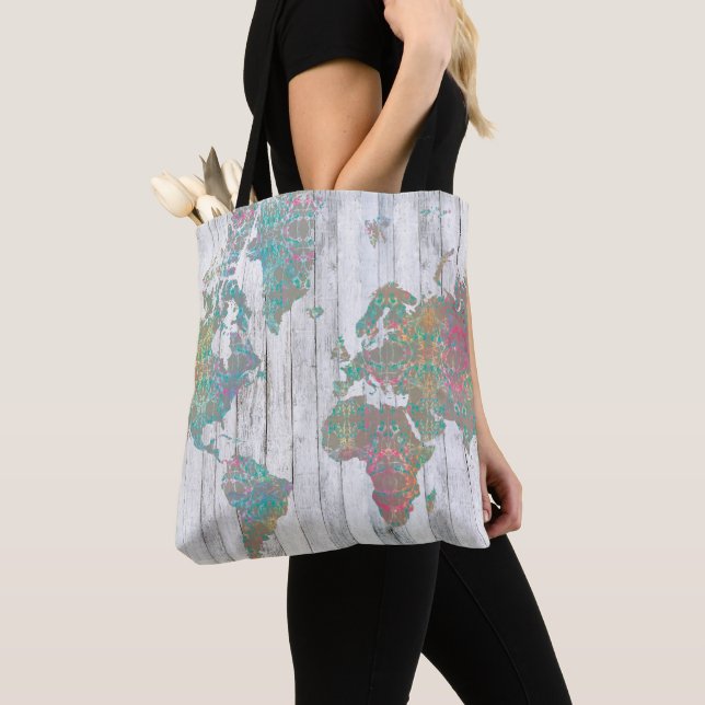 Boho Map II Tote Bag (Close Up)