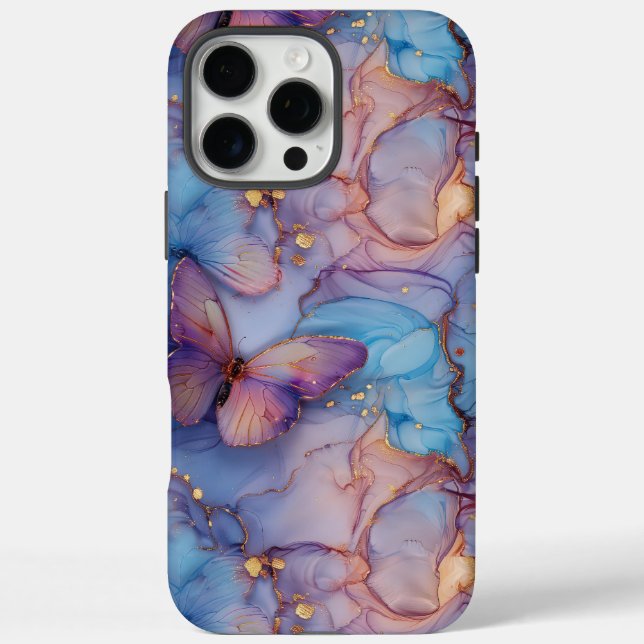 Boho Marble Butterfly iPhone Case-Mate iPhone Case (Back)