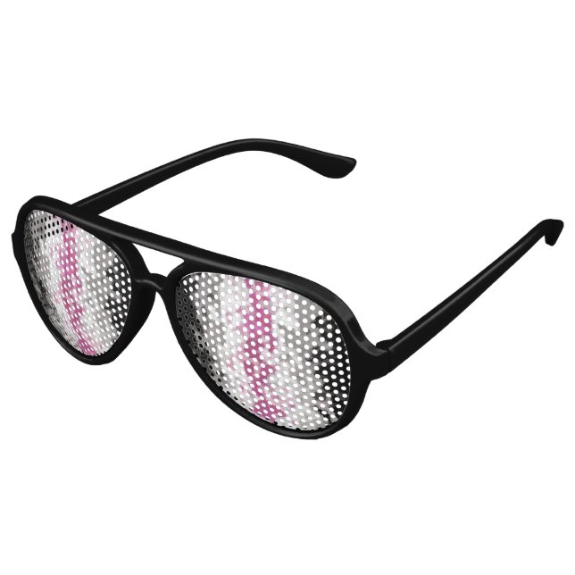Boho Marbled Abstract Librafeminine Pride Flag Aviator Sunglasses (Angled)