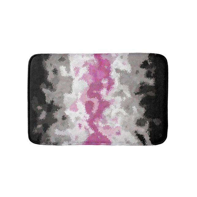 Boho Marbled Abstract Librafeminine Pride Flag Bath Mat (Front)