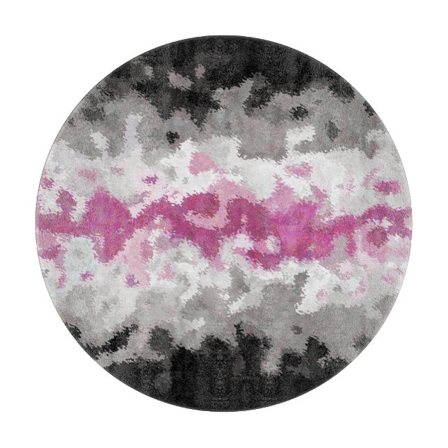Boho Marbled Abstract Librafeminine Pride Flag Cutting Board (Front)