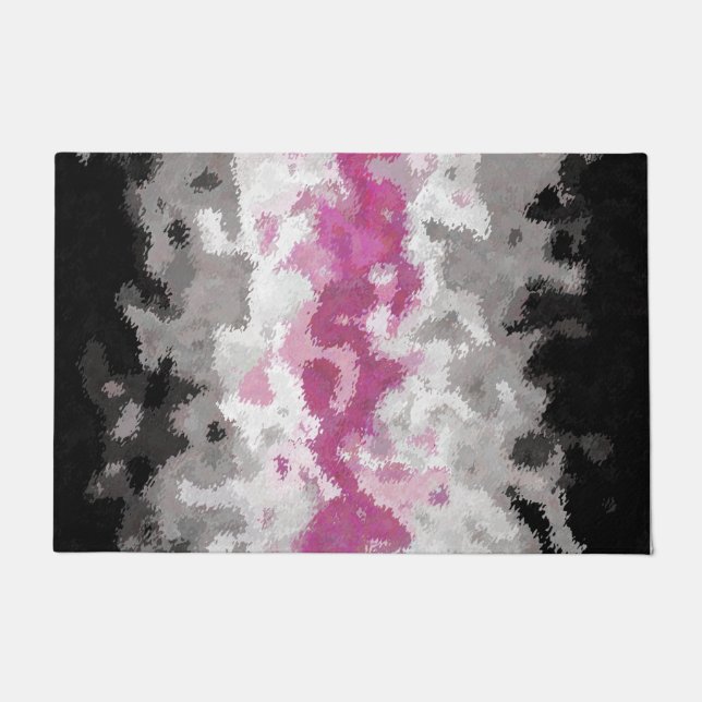 Boho Marbled Abstract Librafeminine Pride Flag Doormat (Front)